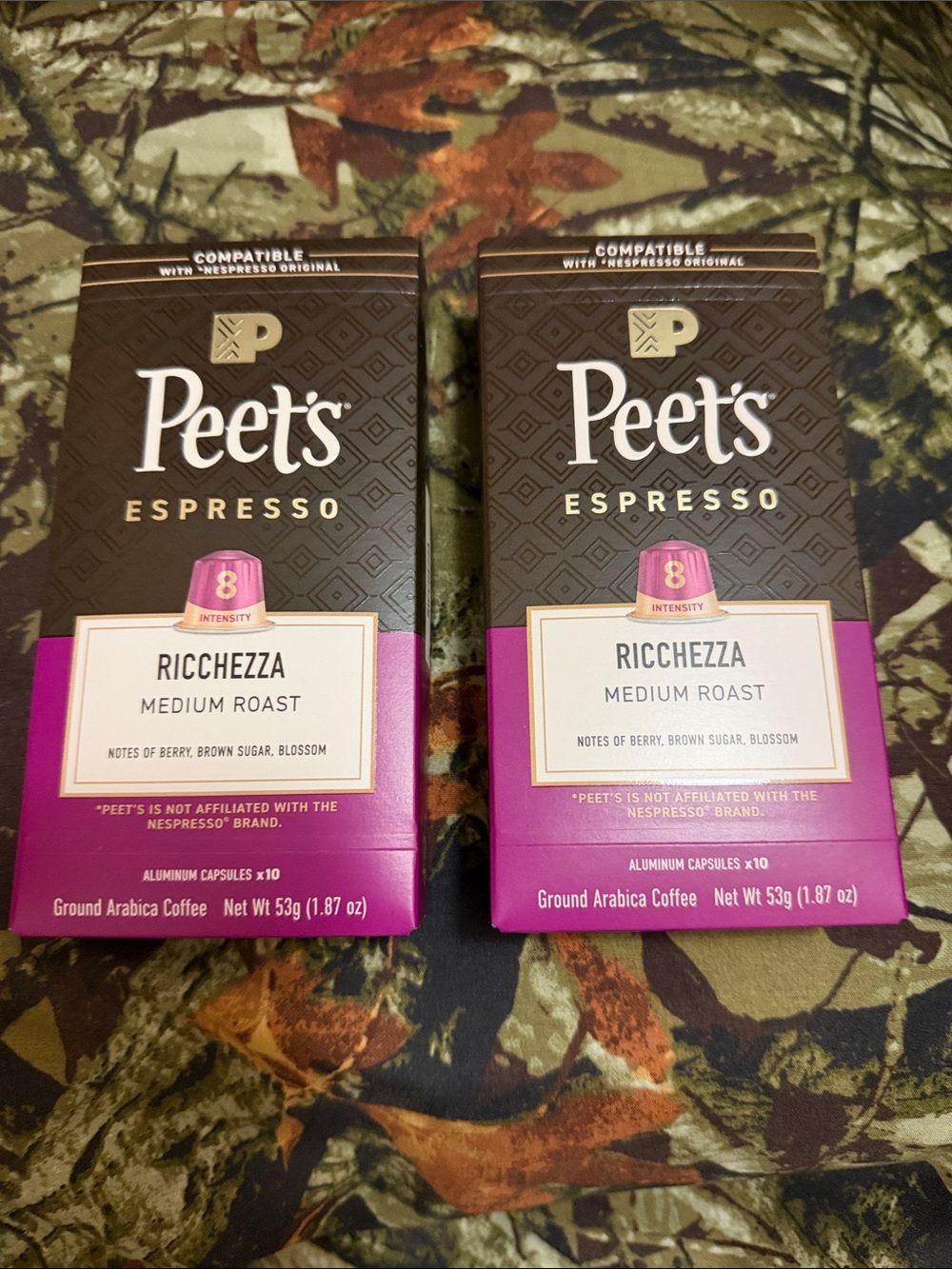 Peet's Ricchezza Medium Roast Espresso Capsules - 8 Intensity